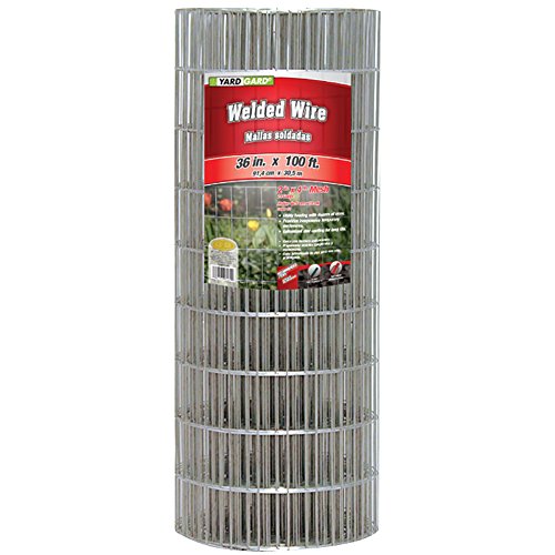 YARDGARD 2 in. x 4 in. Mesh Welded Wire Fence Roll, 36 in. x 100 ft., 14-Gauge Galvanized Steel Fence for Animal Enclosures, Garden Protection and Property Fencing, Rabbit Control an Utility Fence