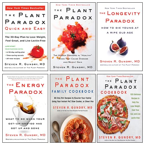Paradox Collection 6 Books Set By Dr. Steven R Gundry MD (The Energy Paradox [Hardcover], The Longevity Paradox [Hardcover]