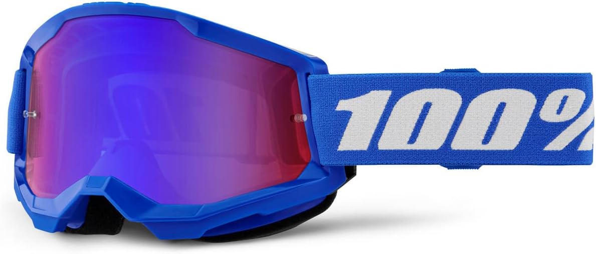 100% STRATA 2 Goggles - Sports Goggles for Motocross & Mountain Biking - Eyewear for Bike Riders - Motocross Eyewear for Men