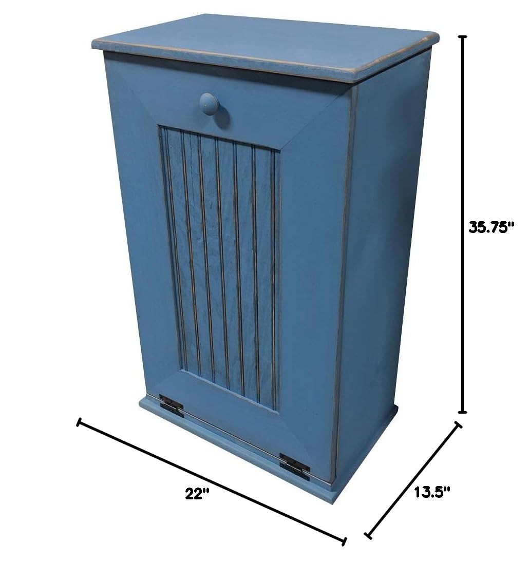 Sawdust City Tilt-Out Wooden Trash Bin Holder (Old - Black)