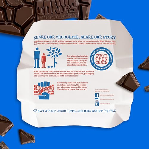 Tony's Chocolonely 42% Dark Milk Chocolate Bar with Pretzel & Toffee - Dark Milk Chocolate, Pretzel & Toffee Chunks, Belgium Chocolate