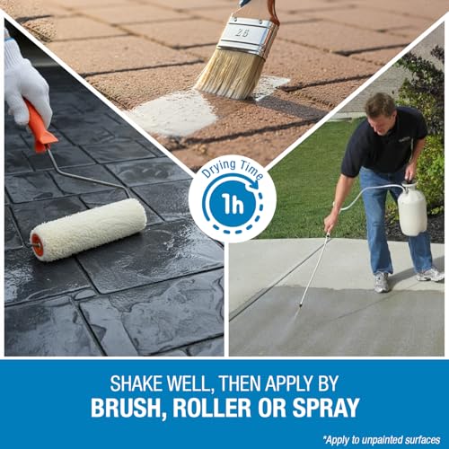 Rain Guard Concrete Sealer 5 Gallon | Ready to Use | Natural Finish | Deep Penetrating Protection Against Water and Salt Damage for All Concrete Surfaces | Silane/Siloxane Waterproofer | Ready To Use, Natural Finish, Clear, Deep Penetrating Protection Ag…
