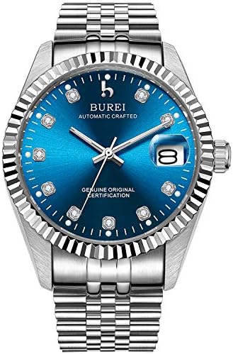 BUREI Men's Luxury Automatic Watch Fashion Waterproof Mechanical Watch, Adjustable Stainless Steel Two Tone Strap,Gift for Men
