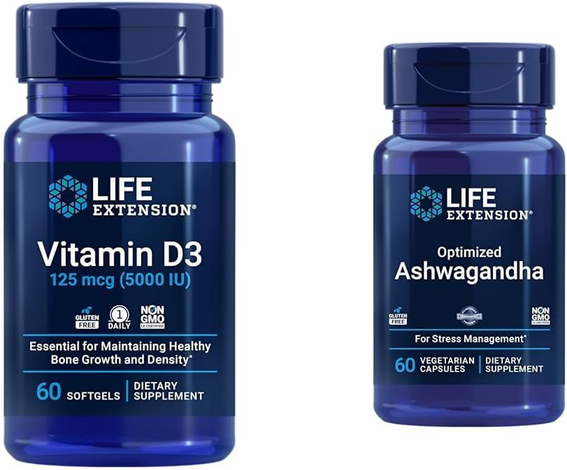 Life Extension Vitamin D3 125 mcg (5000 IU), Bone Health, Brain Performance, Immune System Support, Gluten-Free, Non-GMO, Once Daily, Two-Month Supply, 60 Softgels | Bone Health, Cognitive Health & Immune System Support, Gluten-Free & Non-GMO, Once Daily…