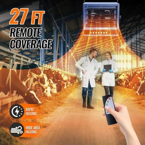 TEMPWARE 240V Hardwired Electric Garage Heater 7500W with Remote Control | Fan-Forced Shop Heater with 12H Timer, Overheat Protection