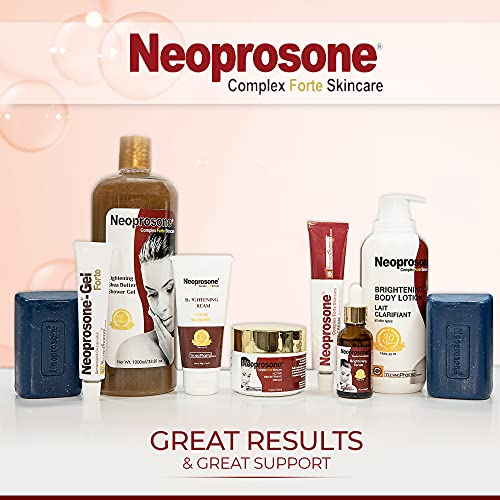 Neoprosone, Skin Brightening Soap | 2.02 oz / 80 g | Hyperpigmentation Soap, Fade Dark Spots on: Body, Knees, Face, Armpits | with Glycerin (2.82 Ounce (Pack of 1))