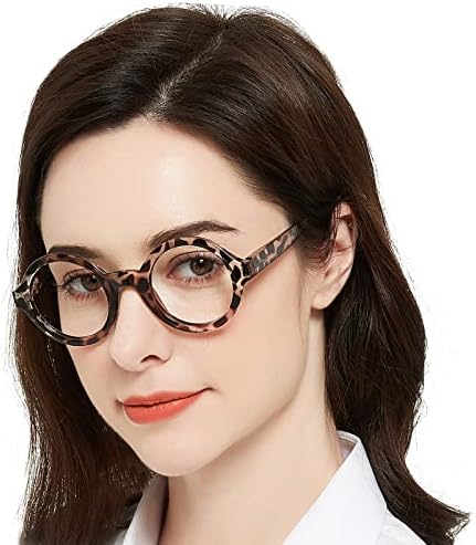 MARE AZZURO Round Reading Glasses 2.5 Women Stylish Readers 0 1.00 1.25 1.50 1.75 2.00 2.25 2.50 2.75 3.00 3.50 4.00 5.00 6.00 (Black 250)