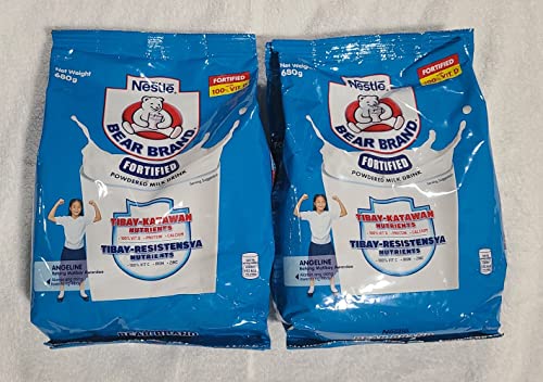 2 x 680 grams Bear Brand Fortified Powdered Milk Drink w/Iron, Zinc & Vitamin C (2 x 680 grams)