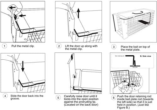 Faicuk Large Collapsible Humane Live Animal Cage Trap for Raccoon, Opossum, Stray Cat, Rabbit, Groundhog and Armadillo 32 x 11 x 13 Inch