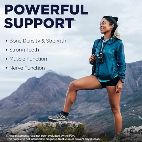 KAL Bone Meal Tablets, Calcium Supplement w/Magnesium, Vitamin D3 and K, Bone Health, Muscle and Nerve Function Support, Rapid Disintegration