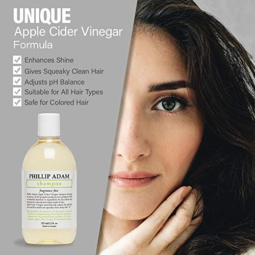Phillip Adam Fragrance Free Shampoo - Sulfate Free and Paraben Free - For All Types of Hair - Balance pH of Hair and Scalp - 33.8 Ounce