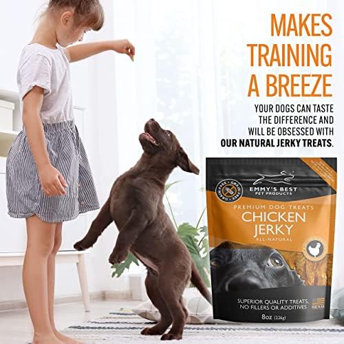 Chicken Jerky Dog Treats – Single-Ingredient 100% Real USA Chicken, 8 oz