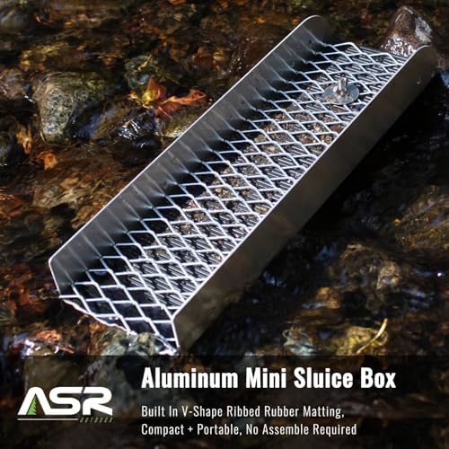 ASR Outdoor 12" Gold Panning Mini Sluice Box, Aluminum