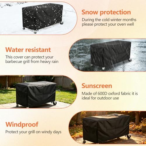 Cover Compatible for La Caja China #1/#2/SP Models, 600D PCV Waterproof Oxford All-Weather Protection, Accessories for La Caja China Pig Roasting Box