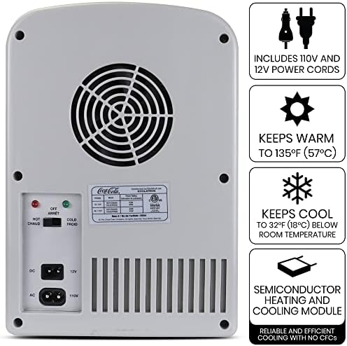 Coca-Cola Diet Coke DC04 4 Liter/4.2 Quarts 6 Can Portable Mini Cooler/Fridge, Beverages, Baby Food, Skincare and Medications-Use at Home, Office