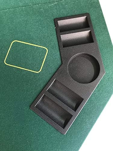HAN'S DELTA 48" Octagon Folding Poker Table Top, 8 Player Casino Texas Hold'em Poker Layout with Carrying Case