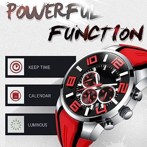 findtime Mens Sport Watches for Men Reloj para Hombre Colorful Cool Unique Analog Stylish Wrist Watch Chronograph for Running Training Stopwatch