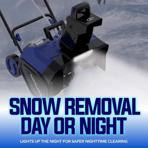 Snow Joe IONMAX 48V Cordless Electric Snow Blower Machine, 24V-X2-SB18-GO | 18 Inch