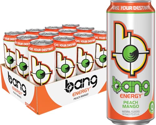Bang Energy Blue Razz, Sugar-Free Energy Drink, 16-Ounce | Pack of 12