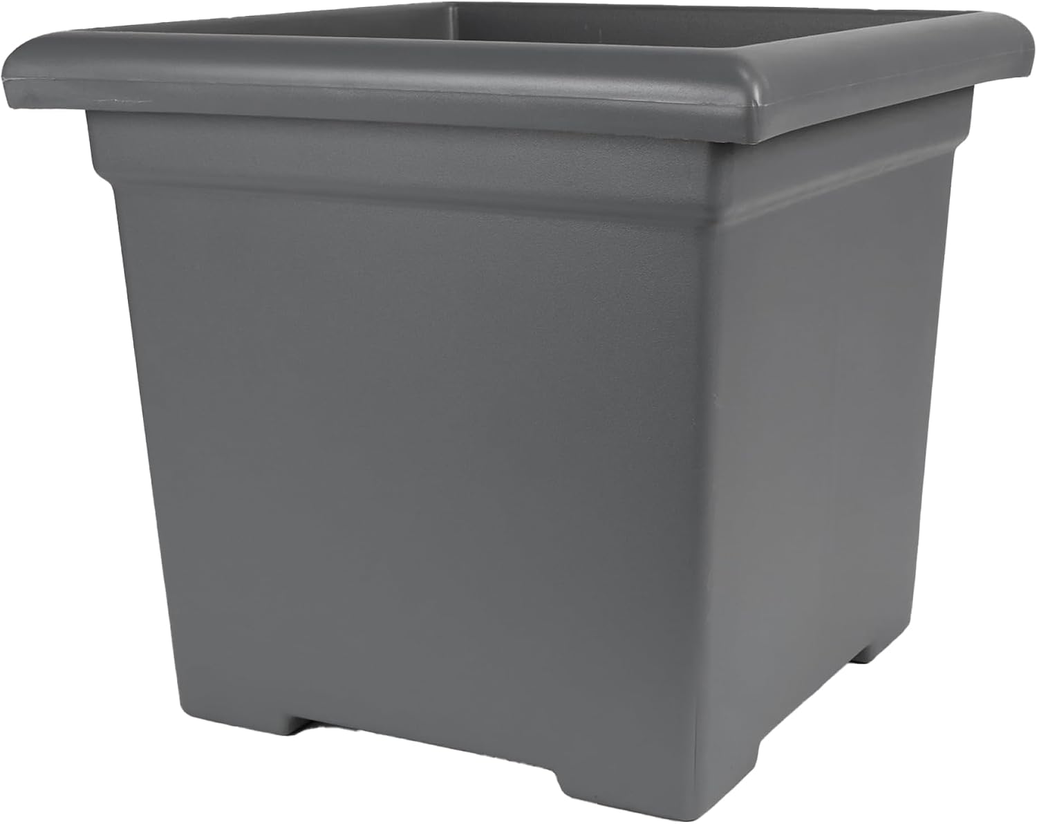 The HC Companies Accent Square Plant Pot w/Drainage - Classic Planters for Outdoor Plants & Indoor Plants - Lightweight & UV-Resistant Square Planter Box (15.5”, Sandstone, Pack of 1)