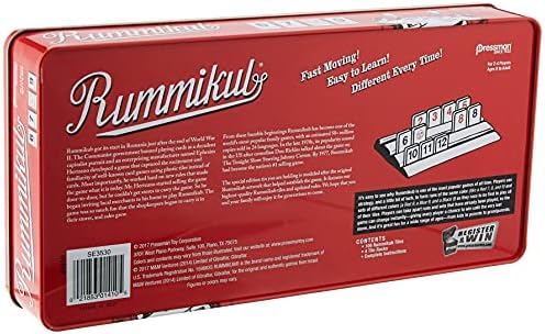 Pressman Rummikub Game in Retro Tin, Red