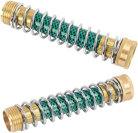 Hourleey Garden Hose Protector, Hose Extension Adapter with Coil Spring, 2 Pack