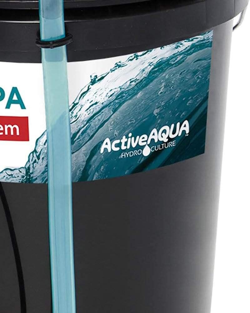 Hydrofarm RS5GALSYS Root Spa Deep Water Culture Bucket System, 5 Gallon, black | 8 in Grow Basket, Air Pump Included, 1/2 in Grommet And Elbow, 1/4 in Black Tubing, Pebble Media Sold Separately