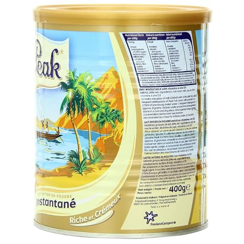 Peak Instant Full-Cream Dry Whole Milk Powder, 400-Grams