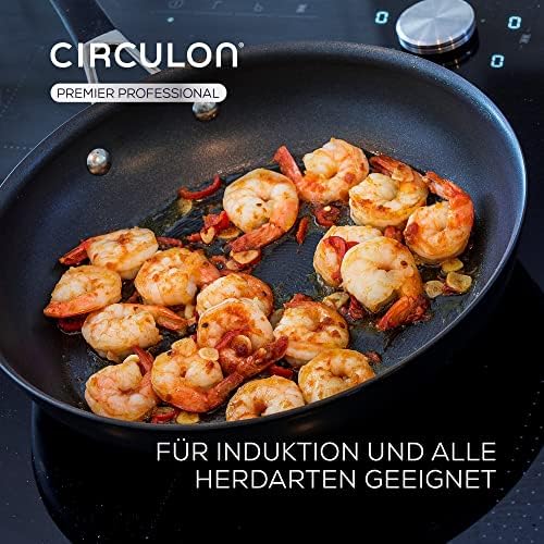 Circulon Premier Professional Hard Anodised 20/28 cm Frying Pan Twin Pack Set, 2-Piece - Black