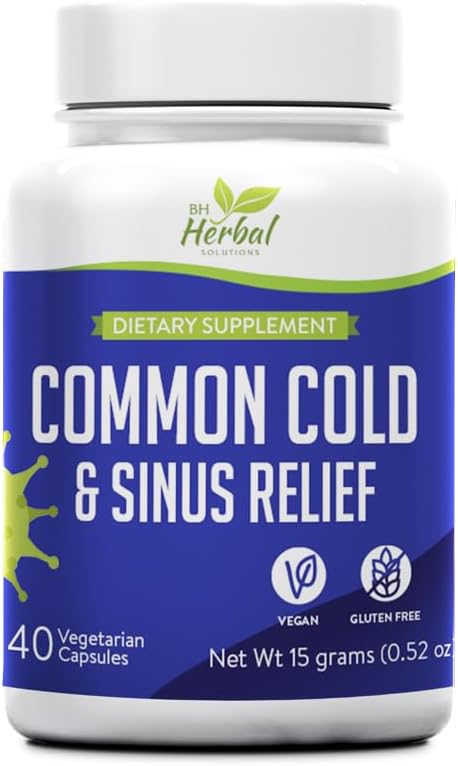 Common Cold Supplement - Sinus Pressure and Congestion Relief - Relief from Runny Nose, Sneezing