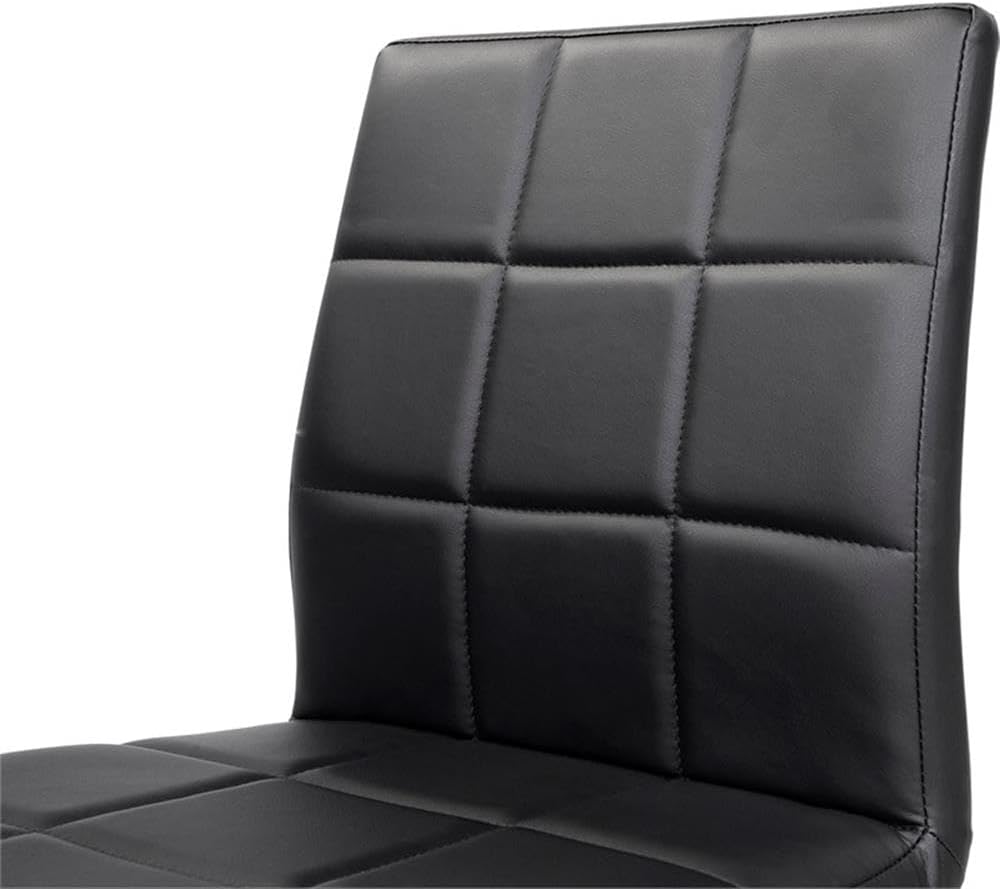 Furniture of America Poipen Faux Leather Dining Chairs in Black (Set of 2)