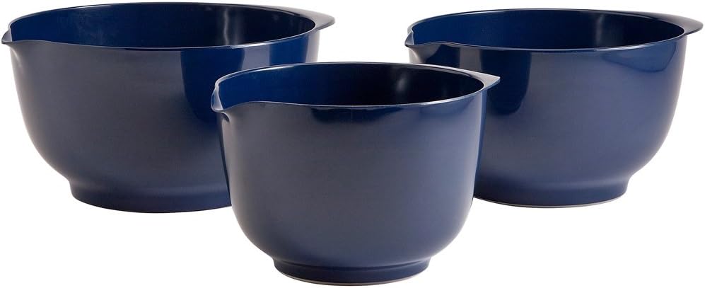 Hutzler Melamine Mixing Bowl Set: 2, 3 and 4 Liters, White (3234WH)
