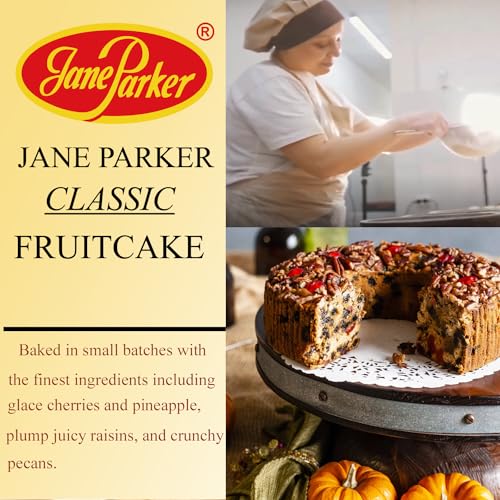 Jane Parker Fruitcake Classic Light Fruit Cake 5 Pound (80 Ounce) Ring in a Collectible Holiday Tin-Holiday-Christmas Cake-The Best Fruitcake You
