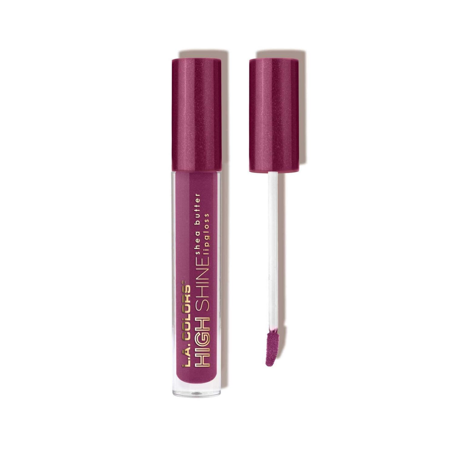 L.A. COLORS High Shine Shea Butter Lip Gloss, Baby Cakes, 0.14 Oz