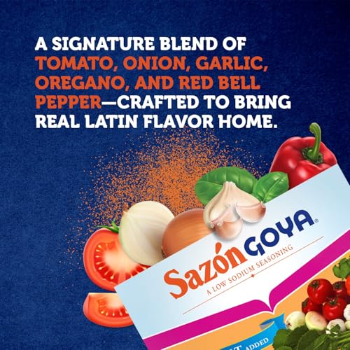Goya Foods Sazón Seasoning Natural & Complete, No Salt, 3.52 Ounce (Pack of 18)