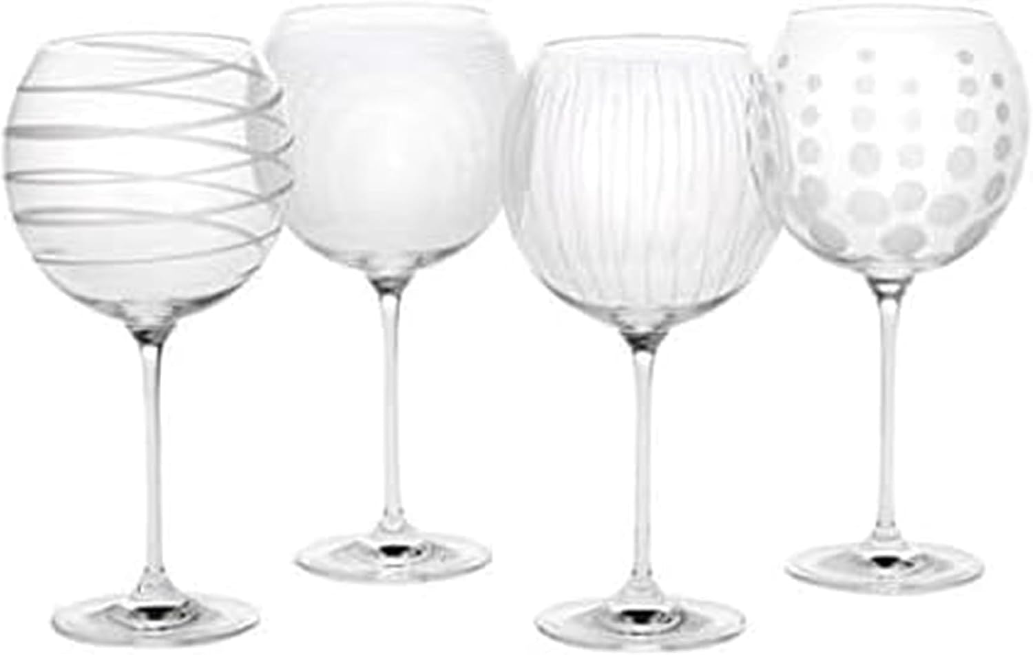 Mikasa Cheers Bordeaux Wine Glass, Set of 4, 24 Ounce, Clear