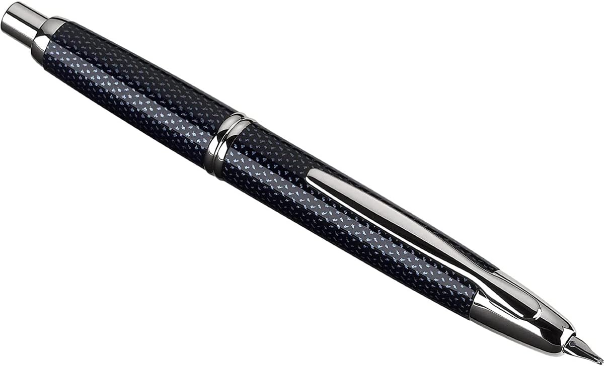 PILOT Vanishing Point Collection Refillable & Retractable Fountain Pen, Matte Black Barrel, Blue Ink, Fine Nib (60580)