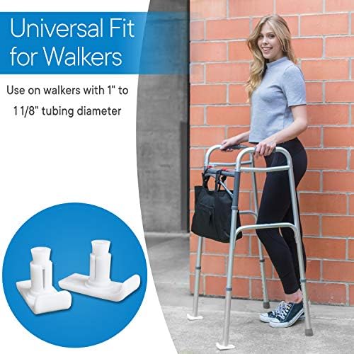 RMS Walker Glide Skis - Universal Fit for Most Walkers