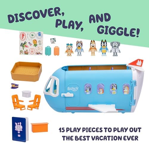 Bluey Toy House Mega Bundle, Family Home & BBQ Playhouse, Ages 3-5