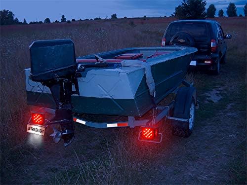 Submersible LED Trailer Light Kit, Super Bright Brake Stop Turn Tail License Lights for Camper Truck RV Boat Snowmobile Under 80" Inch