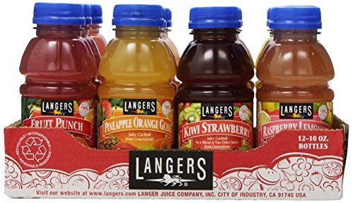 Langers Juice Variety Pack 100% Juice Cocktail, Apple, Orange & Cranberry, 10 Fl Oz (Pack of 12)