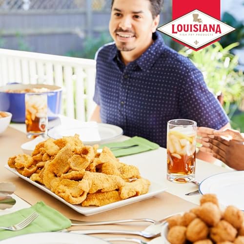 Louisiana Fish Fry Seasoned Fish Fry Seafood Breading Mix 2.88 lbs. (Pack of 6) - Season and Cook All Your Fish, Shrimp, Oysters, Vegetables