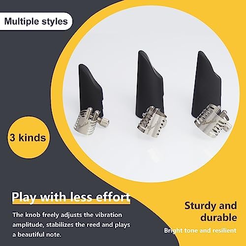 Premium Stainless Steel Ligature for Tenor Saxophone- Tenor Saxophone Ligature with Adjustable Screws - Durable and Secure Ligature Retainer…