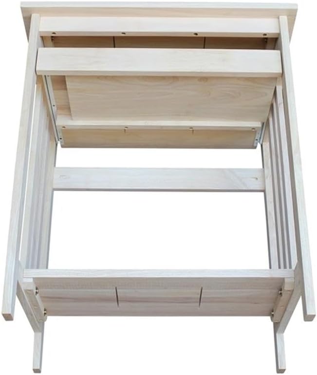 International Concepts Unfinished Mission Wood Computer Cart