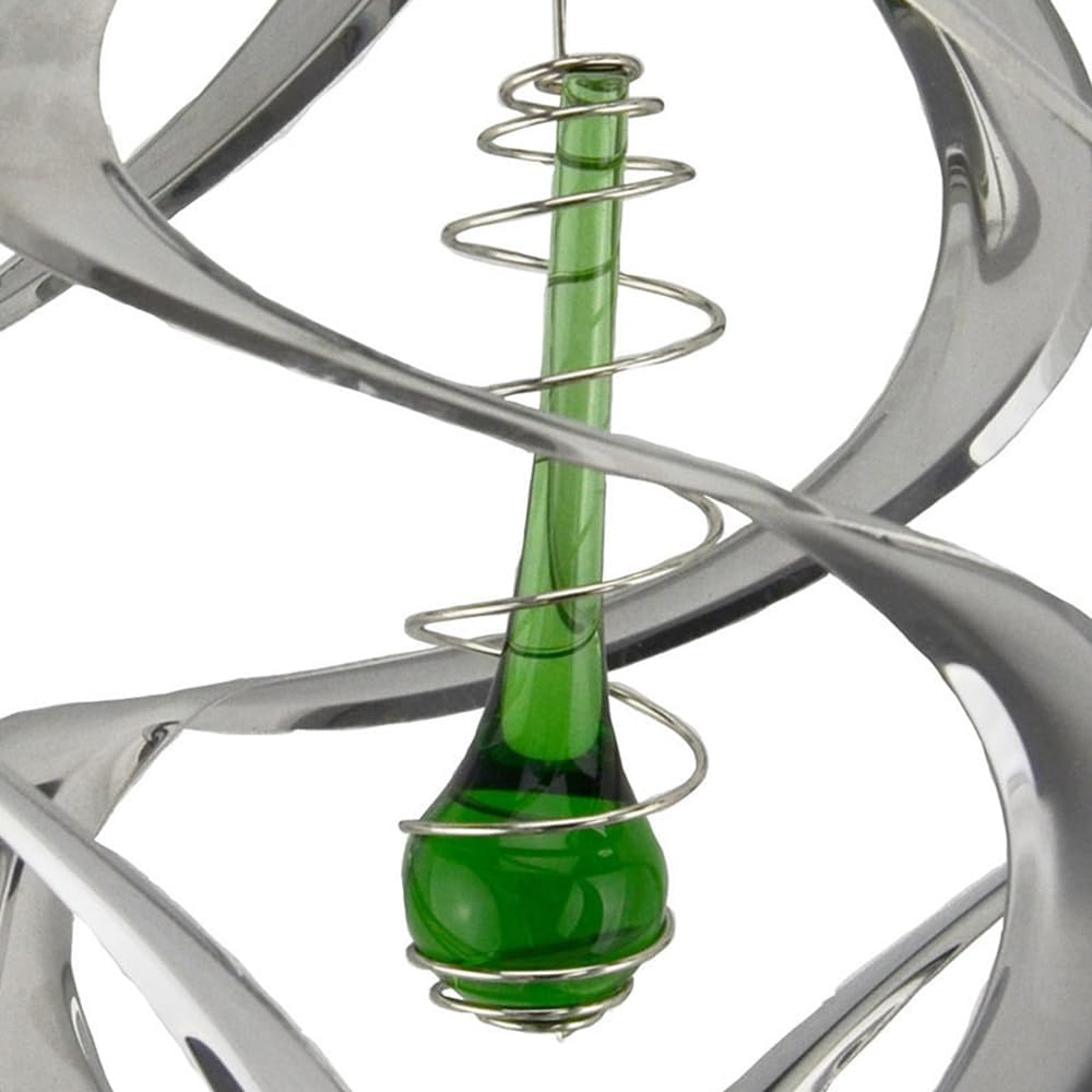 Red Carpet Studios The Original Cosmix Helix Wind Spinner Indoor/Outdoor Hanging Art, 11" Tall, Copper with Blue Planet