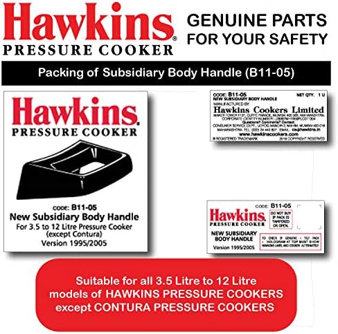 Hawkins Pressure Cooker New Subsidiary Handle(B11-05) 1 Unit-3.5 Litre to 12 Litre(Except Contura)