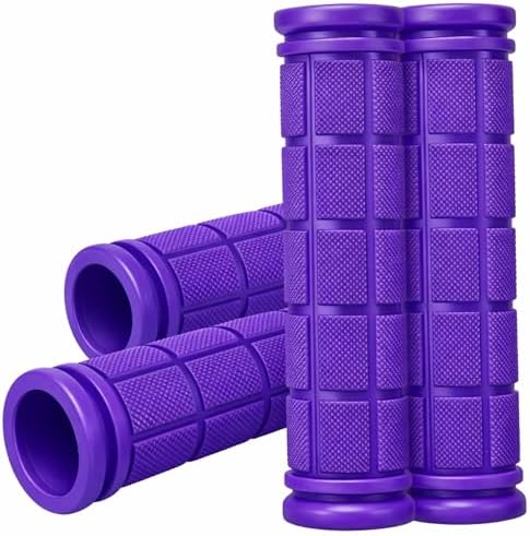 CHUNZEXI 4 PCS Bike Handlebar Grips, Rubber Bicycle Bar Grips Replacement, Non-Slip Handle Grips for Kids Bikes, Scooters, BMX