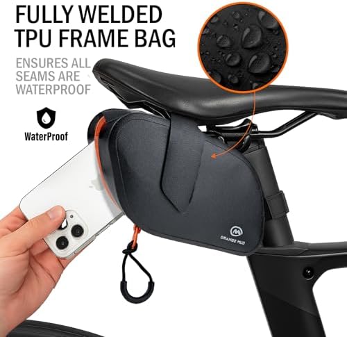 Orange Mud Waterproof Bike Frame Bag TPU Triangle Storage Bag