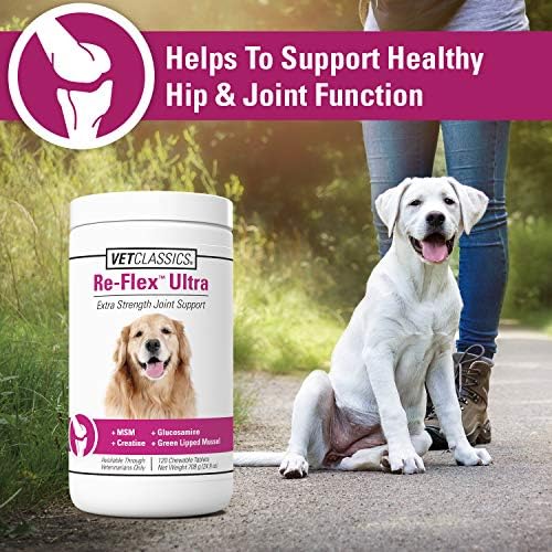 Re-Flex Ultra Extra-Strength Joint Support Dog Supplement – Includes MSM, Creatine, Glucosamine