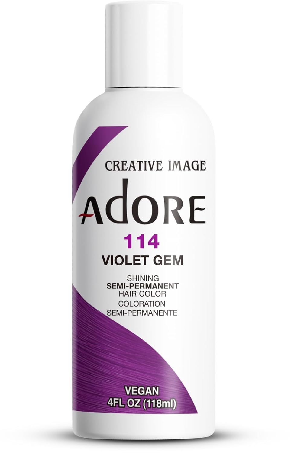 Adore Semi Permanent Hair Color, 107 Mocha, 4 Fl Oz | Vegan & Cruelty-Free Brown Hair Dye | No Ammonia, No Peroxide, No Alcohol